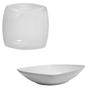 Imagem de Tigela Saladeira De Melamina Quadrada Branca Premium 23Cm - Rio chens util goods
