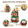 Imagem de Tijolos japoneses da loja Street View, Mini DIY Building Blocks Modelo MOC Construction Toy (Hot Spring Shop)