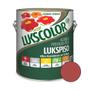 Imagem de Tinta Acrílica Piso Premium Plus 3,6L Lukscolor Lukspiso Resistente Garagem Quadra Calçada Estacionamento Cimentado Concreto - Vermelho Segurança