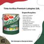 Imagem de Tinta Acrílica Piso Premium Plus 3,6L Lukscolor Lukspiso Resistente Garagem Quadra Calçada Estacionamento Cimentado Concreto - Vermelho Segurança