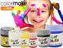 Imagem de Tinta Corporal Rosto Infantil Color make+ Pincel +glitter + 64 Stencil