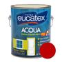 Imagem de Tinta Esmalte Madeira Metal PVC Alumínio Base Água Brilhante Acqua 3,6L Eucatex - Vermelho