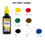 Imagem de Tinta Nankin Profissional 20ml Acrilex - Kit com 7 cores