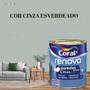 Imagem de Tinta Para Parede Acrílica Coral Renova Cor Cinza 3,2l Lavável Premium Antimofo Cor Cinza Elefante/ Cor Cinza Véu.