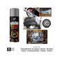 Imagem de Tinta Spray Prata Alta Temperatura Roda Escape Motor Kit 2un