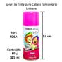 Imagem de Tinta Temporária Rosa Infantil e Adulto Festas Cabelo Maluco