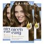 Imagem de Tintura de Cabelo Clairol Nice'n Easy 6 Light Brown - Pacote com 3 Unidades