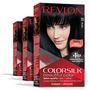 Imagem de Tintura de Cabelo Revlon Colorsilk 10 Black - 130ml (Pacote com 3)