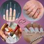 Imagem de Tips Curva C Transparente Alongamento Unhas Postiças 100pçs