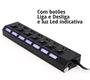 Imagem de Tira De Extensão De Hub Usb 3.0 7 Portas Com Interruptor Seletor Pc Externo Hd Pendrive