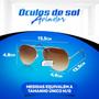 Imagem de Titulo 2: oculos sol masculino aviador aço inox banhado ouro marrom casual presente armação dourada