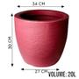 Imagem de Título: Kit 2 Vasos de Planta P e M, Polietileno Resistente para Ambiente Externo com Proteção UV