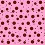 Imagem de Tnt estampado bolas sortidas marrom / base rosa 1,40 m x 25 m