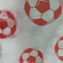Imagem de Tnt Estampado - Fundo Branco Com Bolas De Futebol Vermelha SF