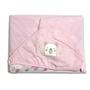 Imagem de Toalha Banho Com Capuz Bebê Plush Ursa Rosa Forro Fralda - Inconfral
