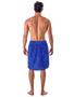 Imagem de Toalha Body Wrap de Linho Turco Felpudo para Homens - Azul