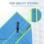 Imagem de Toalha de Acampamento Eunzel Quick Dry Microfibra - Conjunto com 3 Tamanhos (Azul)