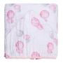Imagem de Toalha de banho bebe com capuz baby joy soft estampada 80cmx90cm pct c/01un //baloes rosa