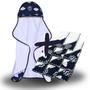 Imagem de Toalha de Banho Bebe Dupla Camada com Capuz e Forro Fralda + 11 Pano de Boca Bebe Dupla Camada Estampado 100% Algodão - Mãe e Filho Enxovais