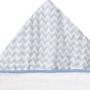 Imagem de Toalha De Banho Bebê Soft Com Capuz Chevron Azul Papi