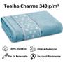 Imagem de Toalha de Banho Charme Appel 68x135cm 340 g/m² Azul Bali