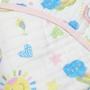 Imagem de Toalha De Banho Infantil Soft 80x80cm Bebe Estampada 100 Algodao Com Capuz Menina Solzinho Papi 2 camada de tecido de fralda confortáveL