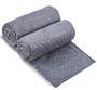Imagem de Toalha de Banho JML Microfibra 30x60cm - Estampa Diamond Cinza - Pacote com 2