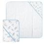 Imagem de Toalha De Banho Soft Luxo Infantil Com 3 Camadas Capuz De Canto 80x80cm Papi