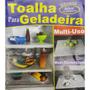 Imagem de Toalha de Geladeira Rendada em PVC - Kit 02 Toalha de Geladeira - 52cm x 35cm Branco - Panami