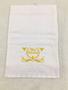 Toalha de lavabo Branca Bordada em Dourado Meu Batizado - DaniBordados Imagem de Toalha de lavabo Branca Bordada em Dourado Meu Batizado