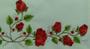 Imagem de Toalha de Mão Lavabo Bordada com lindas Rosas na cor vermelhas. Marca Dohler. Cor: Branco