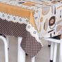 Imagem de Toalha de Mesa 10 Cadeiras 3,00 x 1,40 Mesa Posta Cozinha Sala de Jantar Oxford Estampada
