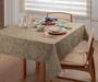 Imagem de Toalha De Mesa 4 Lugares Quadrada - Tecido Jacquard Rústico Cinza