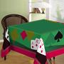 Imagem de Toalha de Mesa Baralho Aveludada Teka Cassino Poker 140 cm x 140 cm