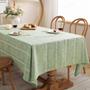 Imagem de Toalha de Mesa Chassic Rustic Linen 137x183cm - Bordado Inglês em tom Sage