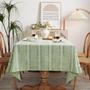 Imagem de Toalha de Mesa Chassic Rustic Linen 137x183cm - Bordado Inglês em tom Sage