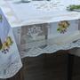 Imagem de Toalha de Mesa Com Transfer Suzi  2,20m x 1,60m Branco renda