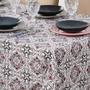 Imagem de Toalha de Mesa de 6 Lugares Jacquard Vitral Mesa Posta