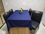 Imagem de Toalha de Mesa de Cozinha Copa Sala de Jantar 8 Lugares 2,50m x 1,40m Malha Gel Azul Marinho