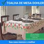 Imagem de Toalha de Mesa Dohler 140x210cm Estampas Vívidas Anti Manchas Decorativa Cozinha Sala de Jantar