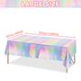 Imagem de Toalha de mesa FunnyPars Iridescent Plastic 137x274cm, pacote com 4