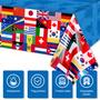 Imagem de Toalha de mesa FUWeave International Flag, pacote com 12, 275 x 137 cm