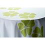 Imagem de Toalha de Mesa Impermeável 4 Lugares Vizapi Madri 160Cm Branco Verde