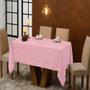 Imagem de Toalha de Mesa Jacquard 6 Lugares Rosa