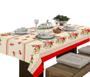 Imagem de Toalha De Mesa Linhão 6 Lugares Retangular Floral Vermelha