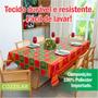 Imagem de Toalha de Mesa Natal Estampada Retangular 6 Cadeiras