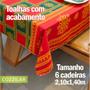 Imagem de Toalha de Mesa Natal Estampada Retangular 6 Cadeiras
