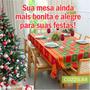 Imagem de Toalha de Mesa Natal Estampada Retangular 6 Cadeiras