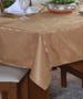 Imagem de Toalha de Mesa Posta 10 Cadeiras Jacquard Lisa 3,00m x 1,40m Cáqui Caramelo