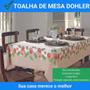 Imagem de Toalha de Mesa Posta Dohler Quadrada 1,40x1,40m Decorativa Alegre Bonita Copa Cozinha Sala Jantar